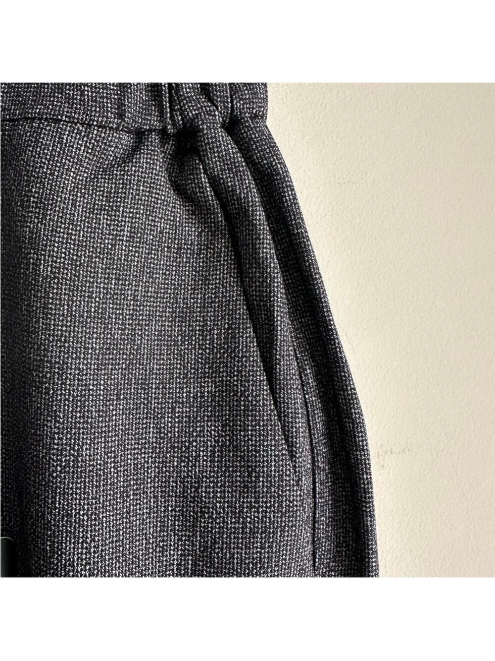 Tailored Athlete Semi Plain Trousers Black/Grey 36x34 NEW